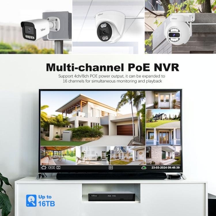 SriHome NVS005-POE065 5MP HD 4-CH POE Camera Network Video Recorder Kit
