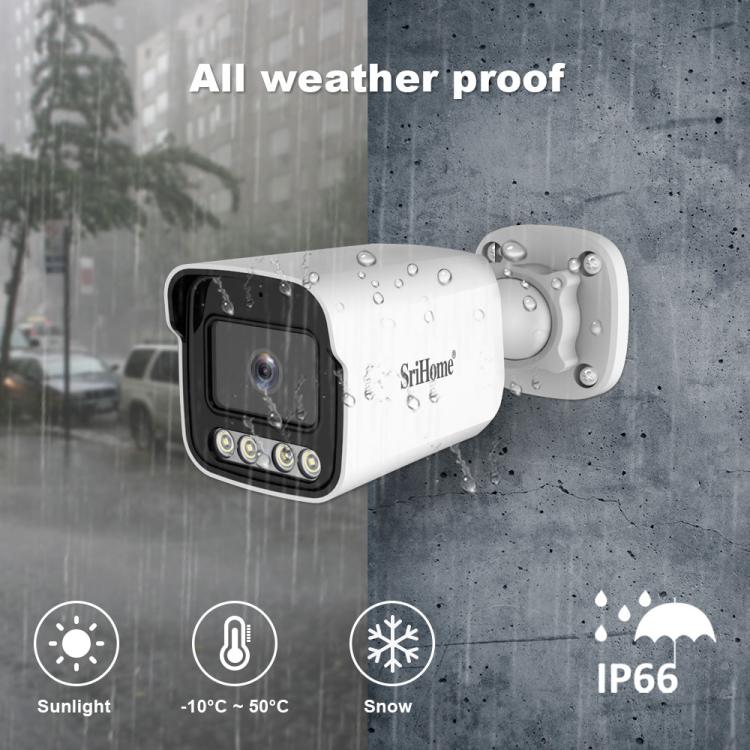 SriHome NVS005-POE065 5MP HD 4-CH POE Camera Network Video Recorder Kit