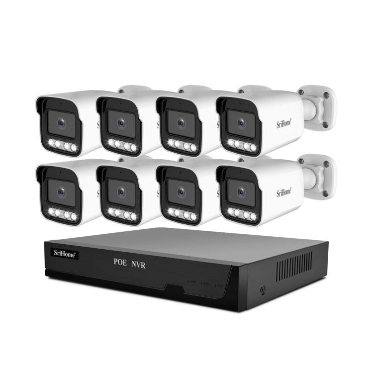 SriHome NVS005-POE065 3MP HD 8-CH POE Camera Network Video Recorder Kit