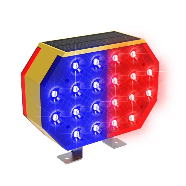 C1A Solar Double Sided LED Strobe Road Warning Light
