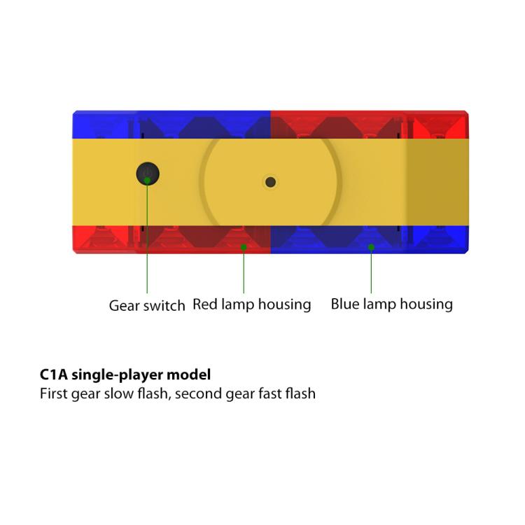 C1A Solar Double Sided LED Strobe Road Warning Light