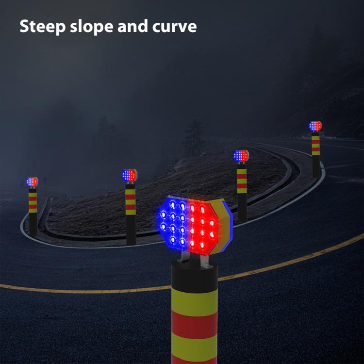 C1A Solar Double Sided LED Strobe Road Warning Light