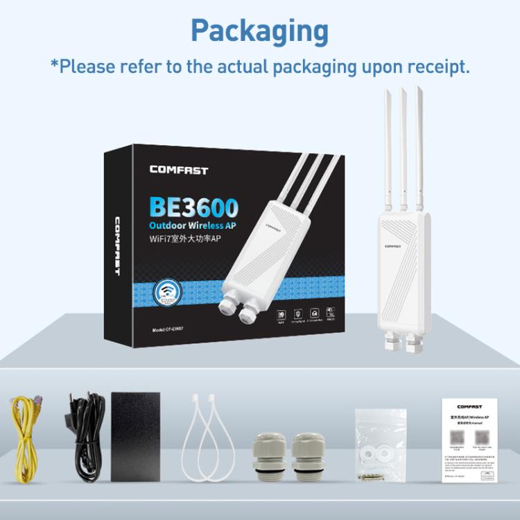 COMFAST CF-EW87 3600Mbps Dual-Band WiFi7 Outdoor Wireless AP