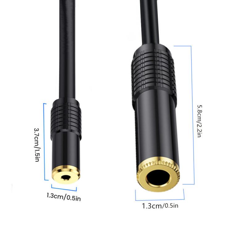 3.5mm Dual-channel Female to 6.35mm Dual-channel Female Stereo Audio Cable