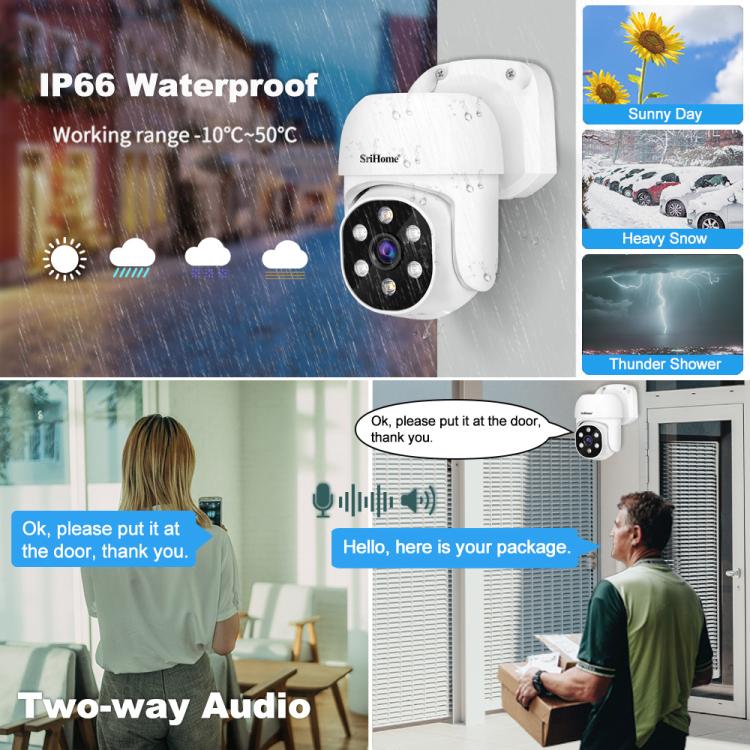 SriHome NVS008-AHD030 2MP HD 4-CH XVR NVR Camera Network Video Recorder Kit