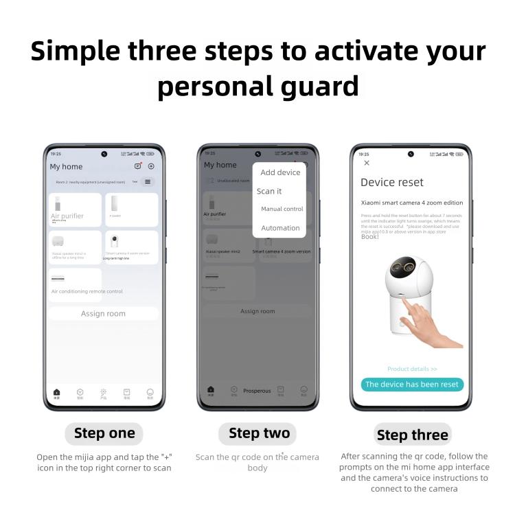 Original Xiaomi Mijia Smart Camera 4 9X Zoom Edition Baby Pet AI Facial Recognition Gesture Call Two-way Voice Camera For Mi Home APP