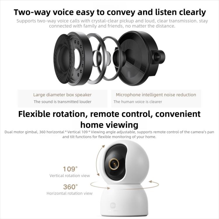 Original Xiaomi Smart Camera 4 4K Dual-band Wi-Fi 6 8MP HDR AI Tracking Night Vision Two-Way Audio Home Security Baby Monitor Pet Camera
