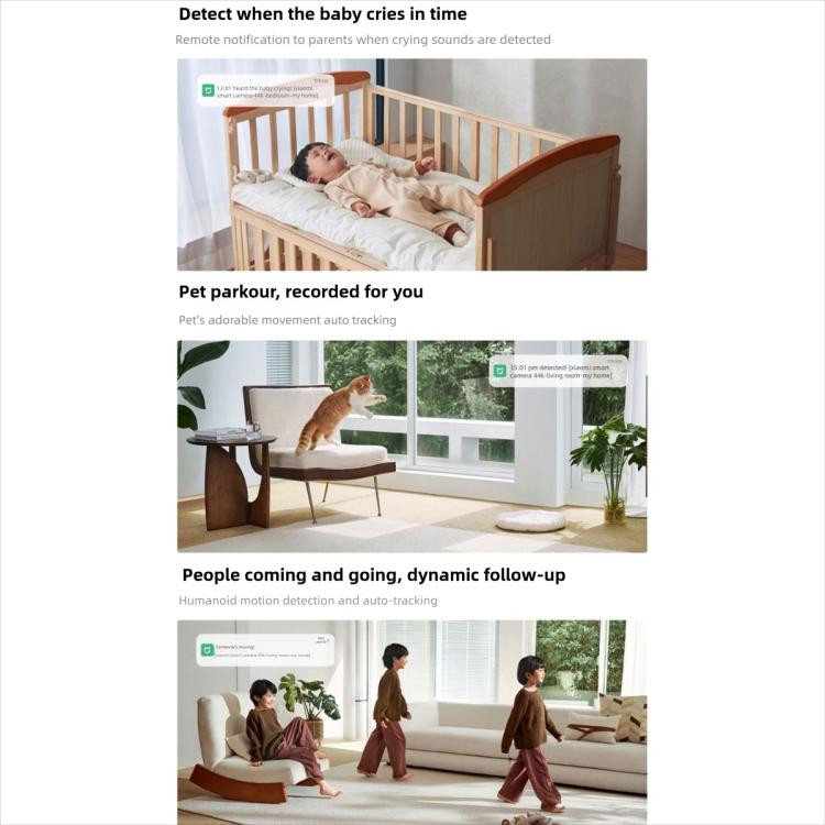 Original Xiaomi Smart Camera 4 4K Dual-band Wi-Fi 6 8MP HDR AI Tracking Night Vision Two-Way Audio Home Security Baby Monitor Pet Camera