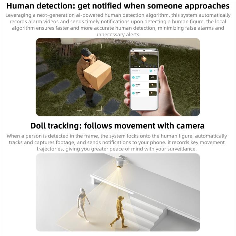 Original Xiaomi Outdoor Camera 4C 3K Full Color Night Vision 5MP IP66 Human Tracking Sound And Light Warning Voice Call Camera