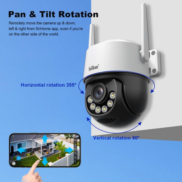 Srihome SH072 8MP Outdoor AI Auto-Tracking Wireless WiFi Security Camera