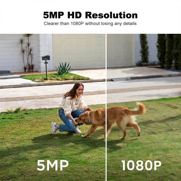 Srihome SH037 5MP Outdoor Waterproof Security HD Camera, Supports Two-Way Audio and Color Night Vision