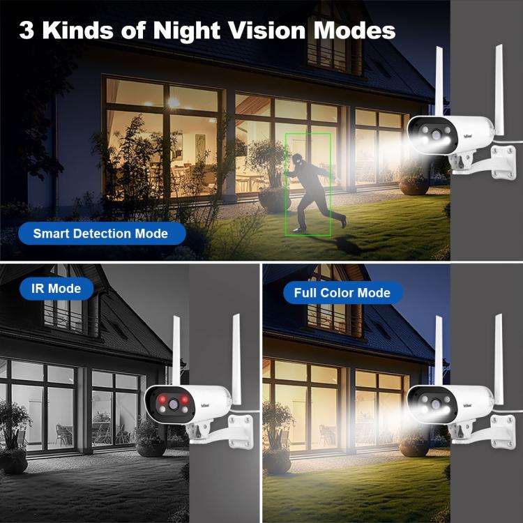 Srihome SH037 5MP Outdoor Waterproof Security HD Camera, Supports Two-Way Audio and Color Night Vision