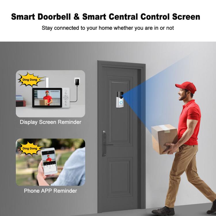 SriHome DH051+DH002 4MP HD Smart WiFi Video PIR Visual Doorbell Set