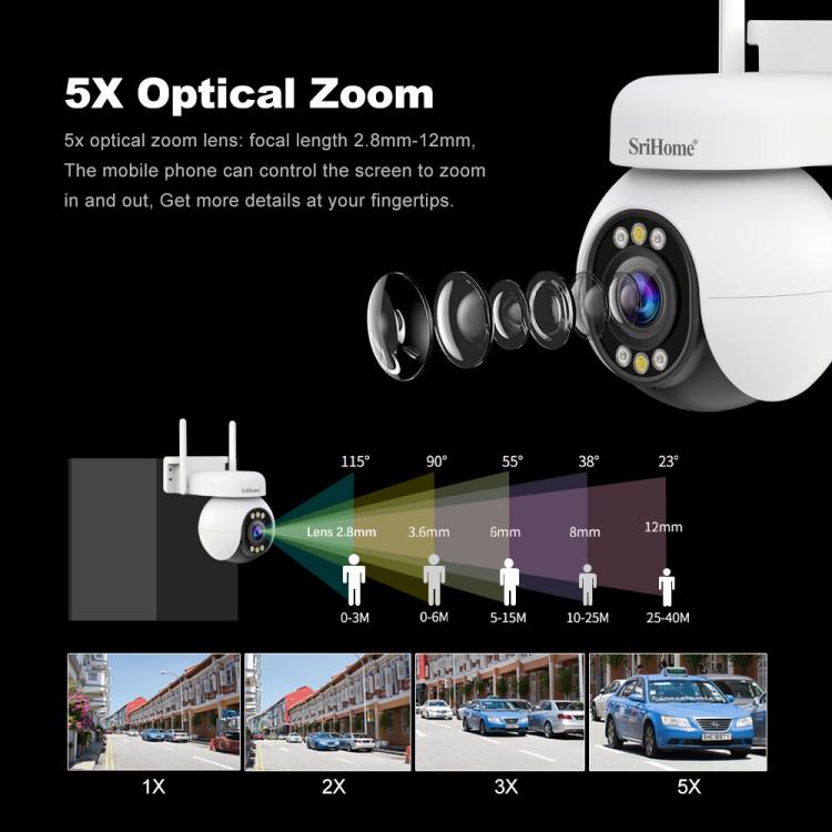 Srihome SH051 4MP 5X Optical Zoom PTZ HD Camera