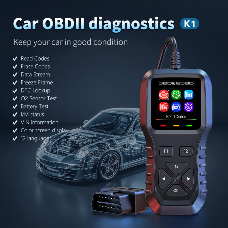 K1 Car OBDII Diagnostic Tool Smart Engine Fault Detector