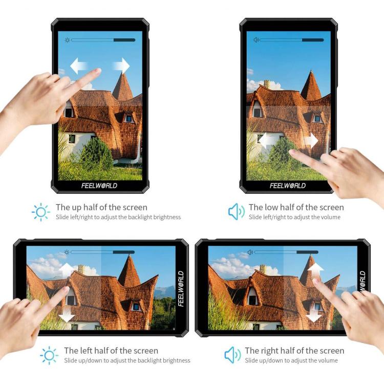 FEELWORLD PS6 5.5 inch OLED Vertical Horizontal Camera Field Video Monitor Touch Screen 4K HDMI-compatible