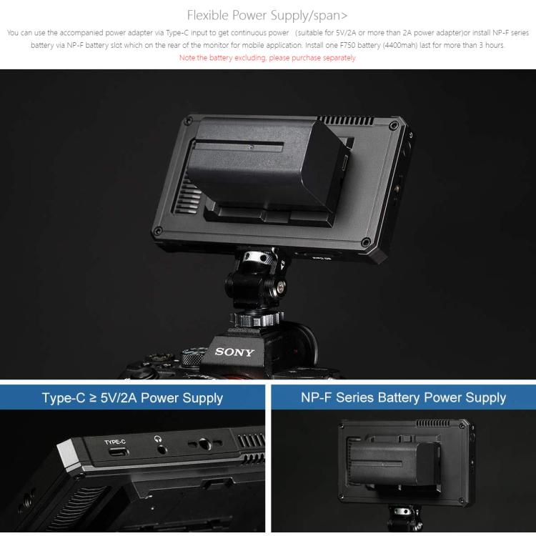 FEELWORLD PS6 5.5 inch OLED Vertical Horizontal Camera Field Video Monitor Touch Screen 4K HDMI-compatible