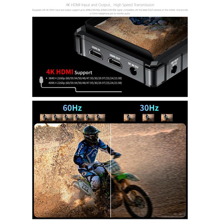 FEELWORLD FW568 Pro 6-inch 1200nit High Bright Camera DSLR Monitor 4K HDMI 60Hz IPS Screen