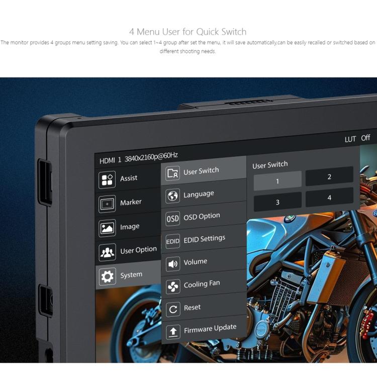 FEELWORLD T7 Pro 7-inch 2000nit Camera Field Video Monitor Aluminium Housing 4K 1920 x 1200 HDMI-compatible IPS Screen
