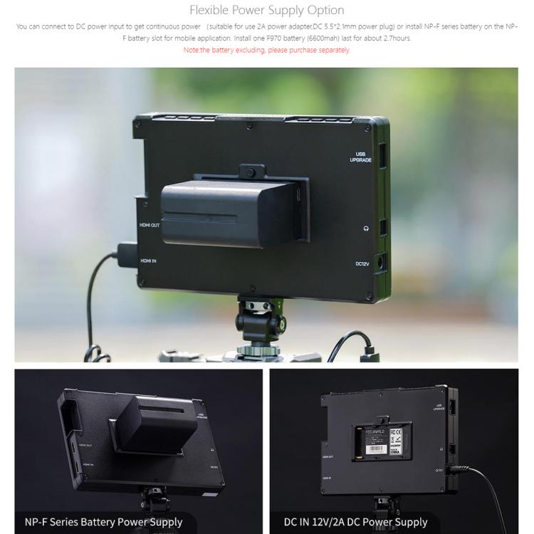 FEELWORLD T7 Pro 7-inch 2000nit Camera Field Video Monitor Aluminium Housing 4K 1920 x 1200 HDMI-compatible IPS Screen