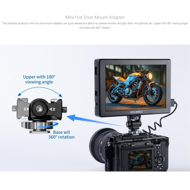 FEELWORLD T7 Pro 7-inch 2000nit Camera Field Video Monitor Aluminium Housing 4K 1920 x 1200 HDMI-compatible IPS Screen