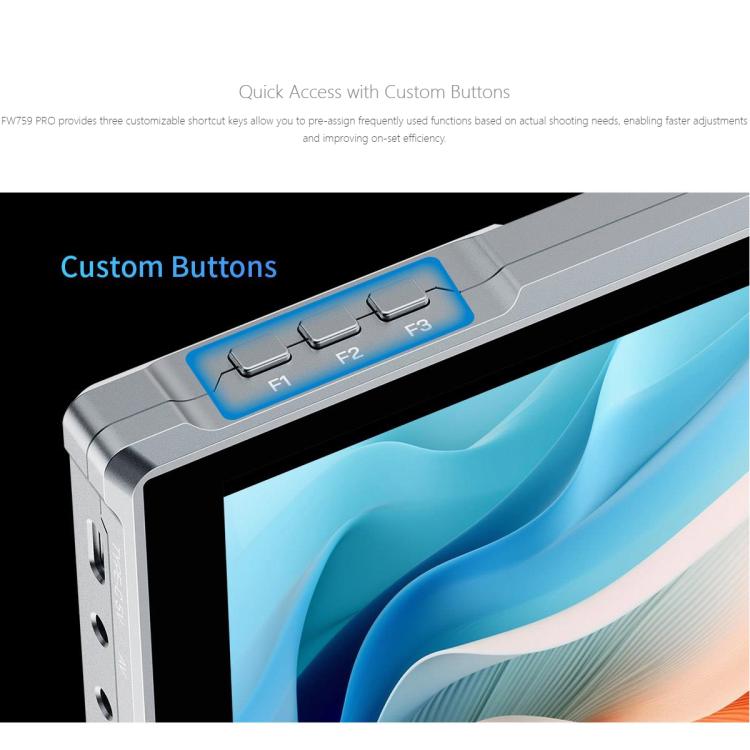 FEELWORLD FW759 Pro 7-inch Touch Screen Camera Field Video Monitor 4K HDMI-compatible 1280 x 800 IPS Screen