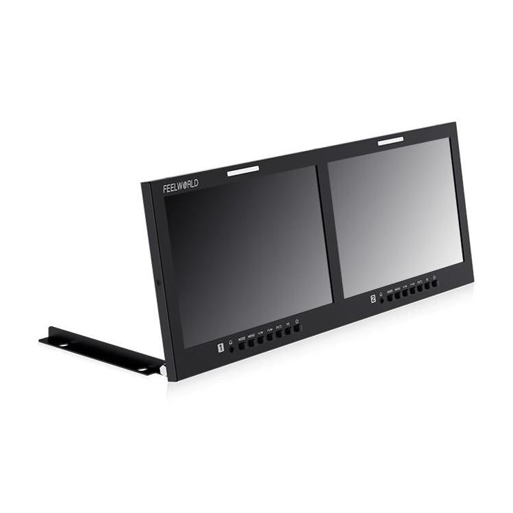 FEELWORLD D101 PLUS-H Dual 10.1 inch 4RU Rackmount Monitor 4K HDMI-compatible CVBS 1920x1200 IPS Screen