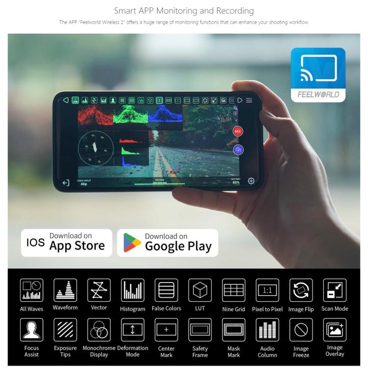 FEELWORLD WT1S 4K Wireless Video Transmission System SDI + Dual HDMI-compatible Full Duplex Intercom Live Streaming