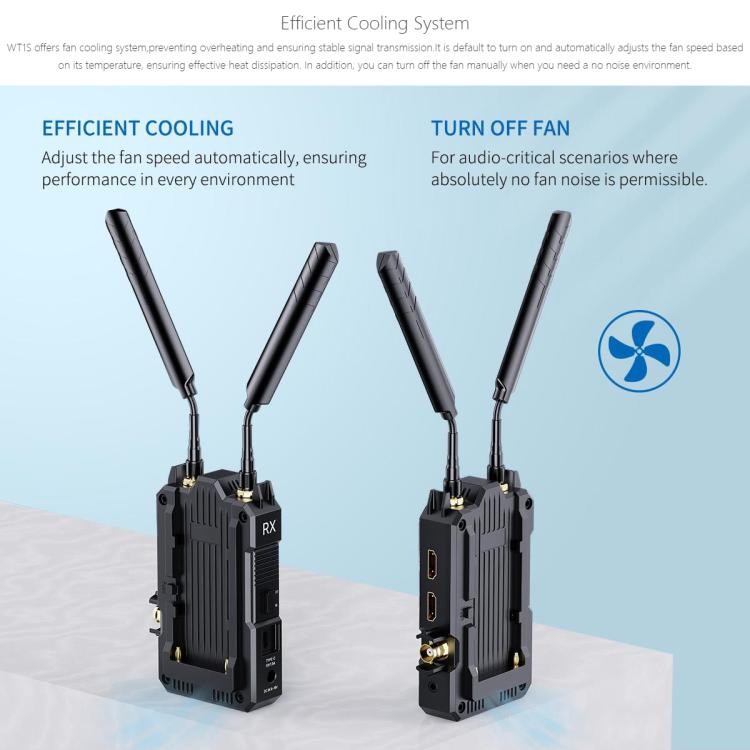 FEELWORLD WT1S 4K Wireless Video Transmission System SDI + Dual HDMI-compatible Full Duplex Intercom Live Streaming