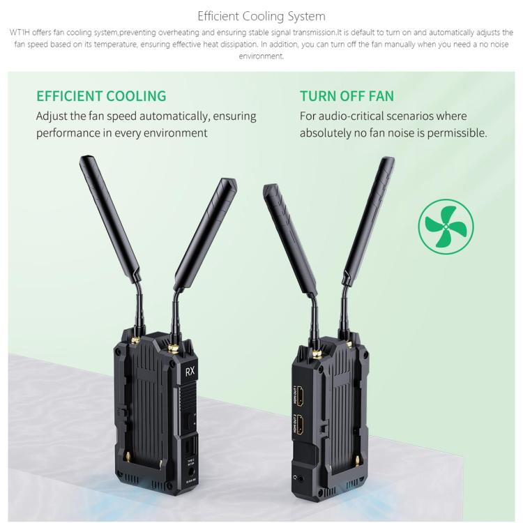 FEELWORLD WT1H 4K Wireless Video Transmission System Dual HDMI-compatible Full Duplex Intercom Live Streaming
