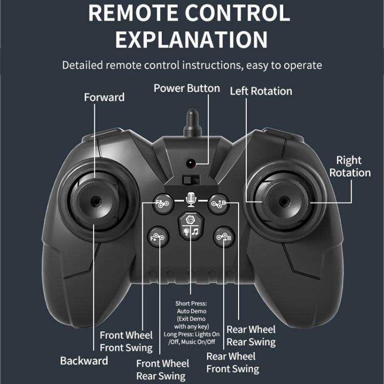 JJR/C Q200 Small Eight-wheeled Multi-function Remote Control Robot Dog with RC Watch