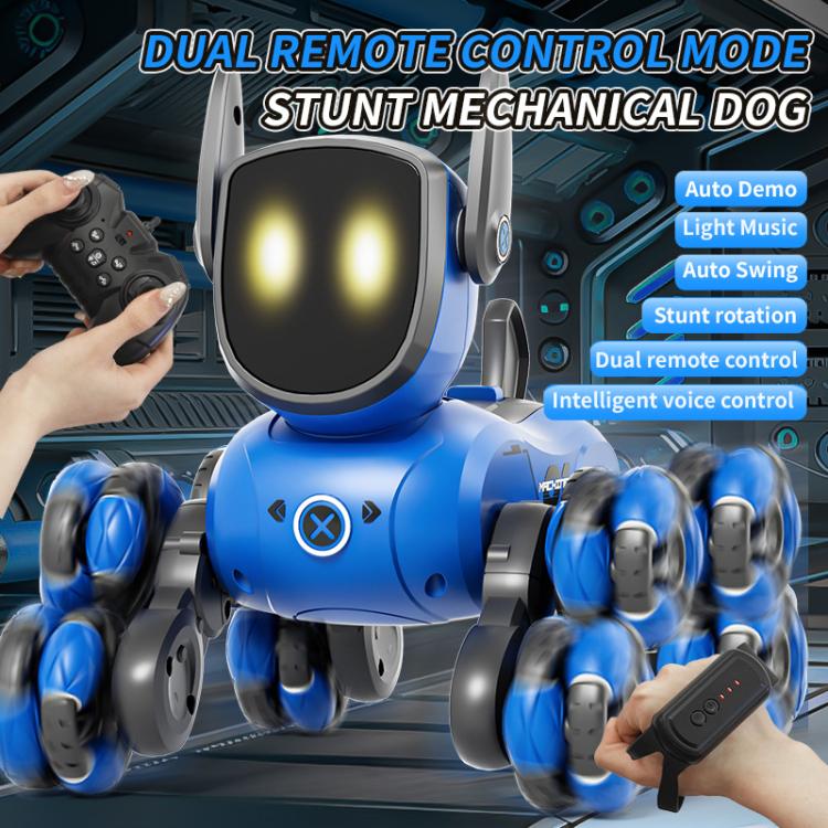 JJR/C Q200 Small Eight-wheeled Multi-function Remote Control Robot Dog with RC Watch