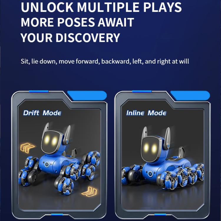 JJR/C Q200 Small Eight-wheeled Multi-function Remote Control Robot Dog with RC Watch