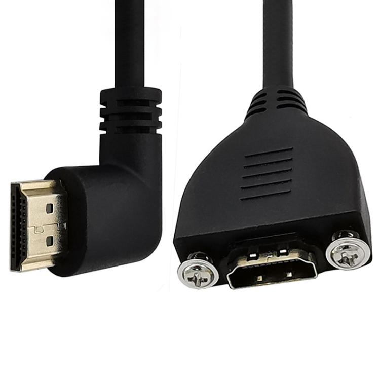 4K 60HZ 2.0 Version HDMI Male to Female Fixed Extension Cable with Screw Holes