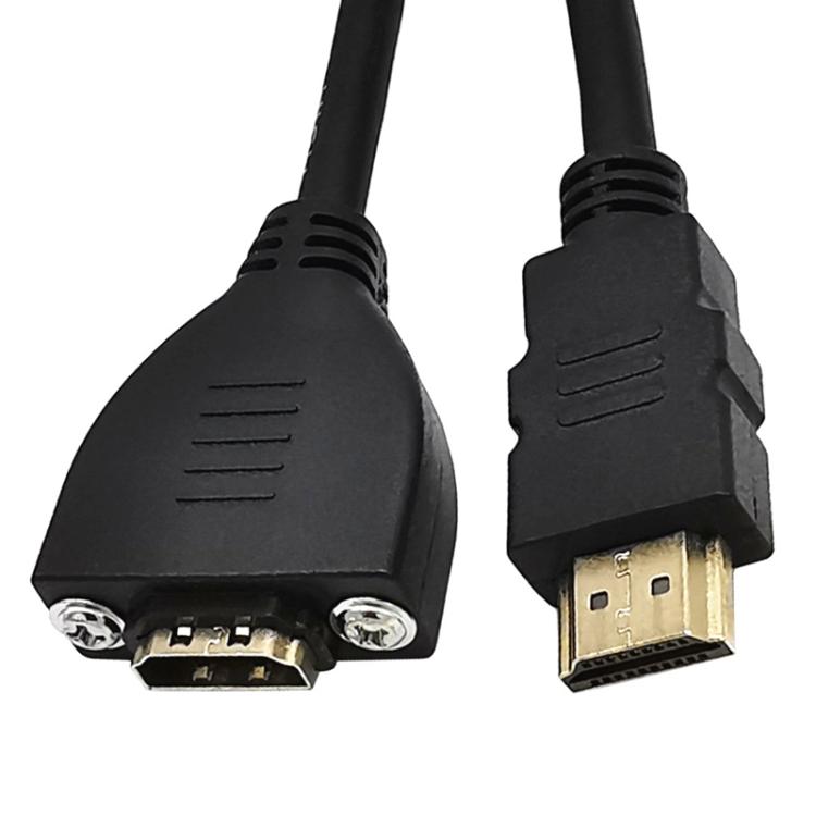 4K 60HZ 2.0 Version HDMI Male to Female Fixed Extension Cable with Screw Holes