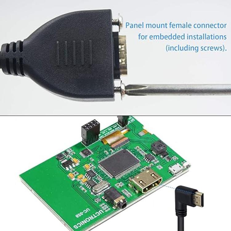 4K 60HZ 2.0 Version HDMI Male to Female Fixed Extension Cable with Screw Holes