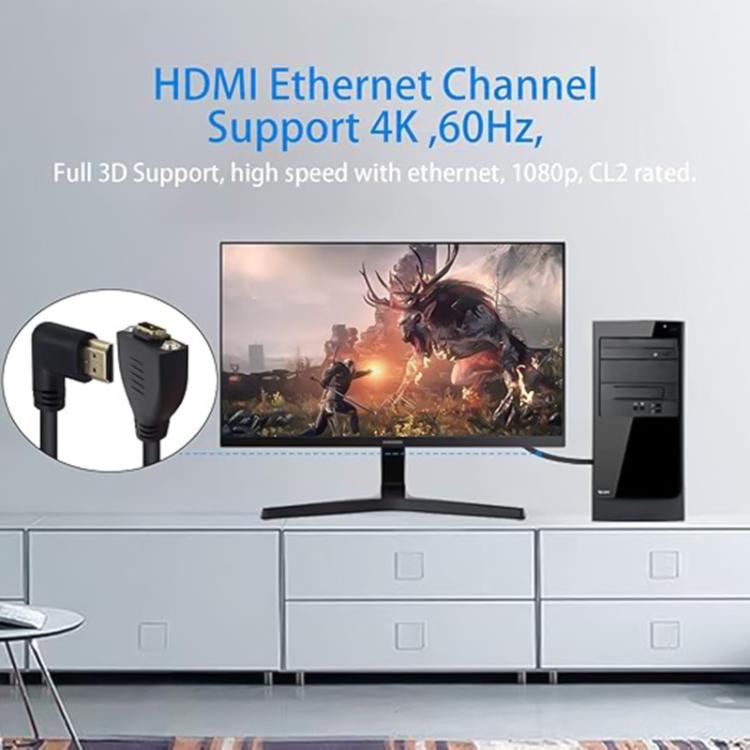 4K 60HZ 2.0 Version HDMI Male to Female Fixed Extension Cable with Screw Holes