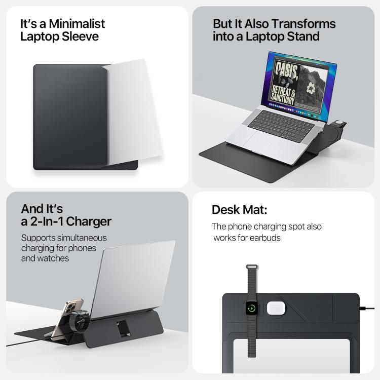 DUX DUCIS AirQ Series Multifunctional Wireless Charging Laptop Sleeve