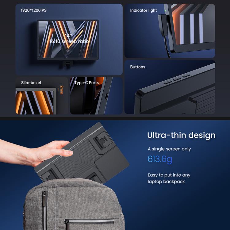 Arie 14 14 inch Expanded Display Triple Portable Monitor