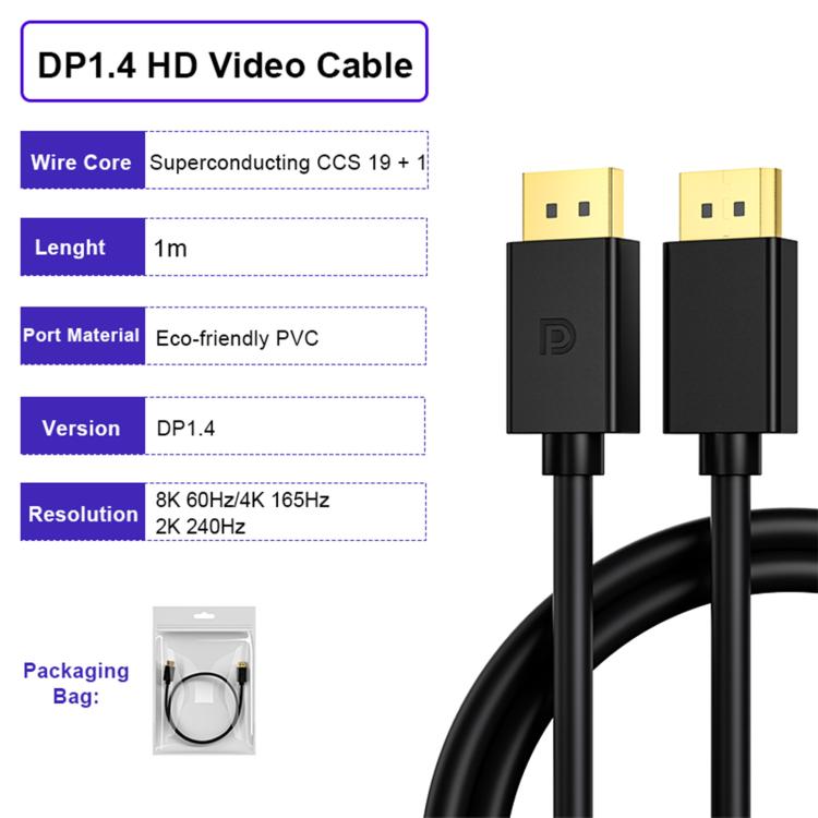 Multiple Modes DP1.4 8K 60Hz HD Video Cable