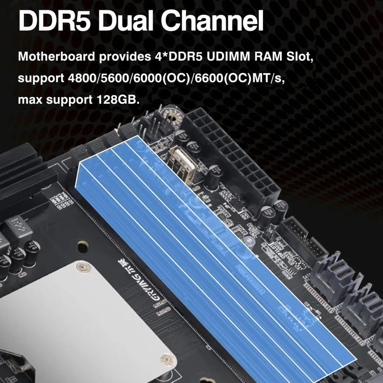 ERYING HX770 Chipset i5-14500HX Onboard CPU NAS Host Motherboard