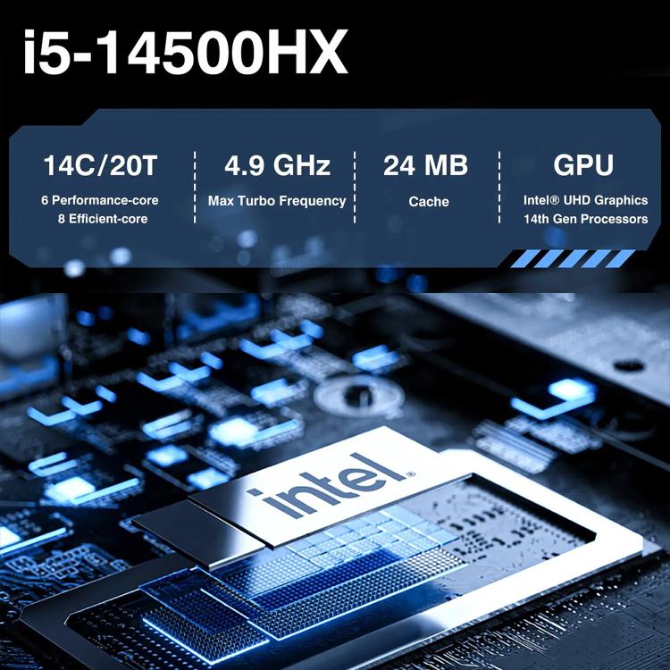 ERYING HX770 Chipset i5-14500HX Onboard CPU NAS Host Motherboard