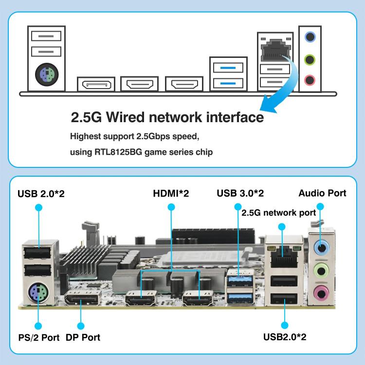 ERYING M-ATX B760M Gaming DDR4 RAM DIY Desktop Computer Motherboard