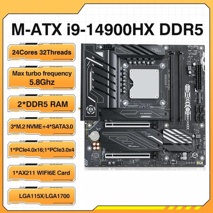ERYING ATX i9-14900HX Onboard CPU Desktop Computer Motherboard