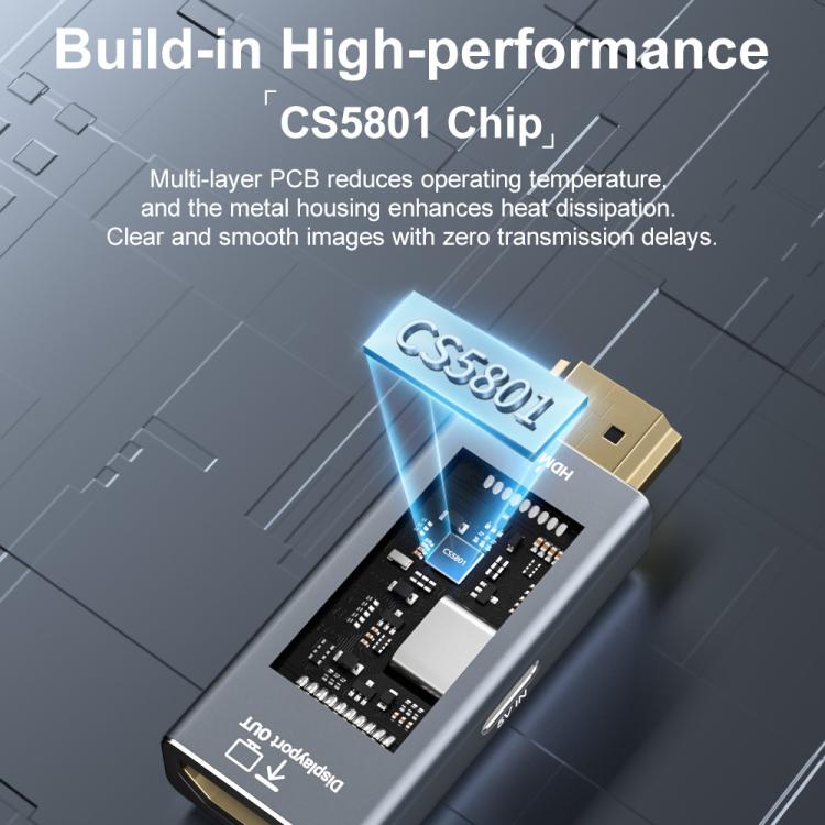 4K 60Hz HDMI Male to DP Female HD Adapter