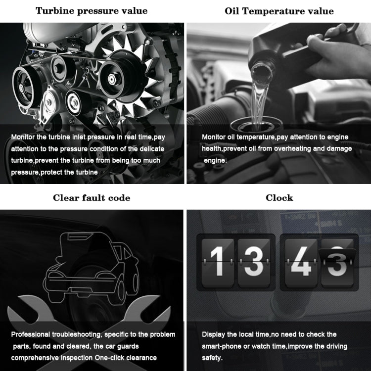 P15 OBD2 Car HUD Head-up Display Water Temperature / Vehicle Speed / Voltage