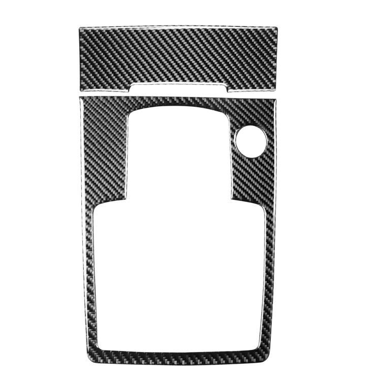 2 in 1 Car Carbon Fiber Gear Panel + Cigarette Lighter Decorative Sticker for Audi Q7 2008-2015