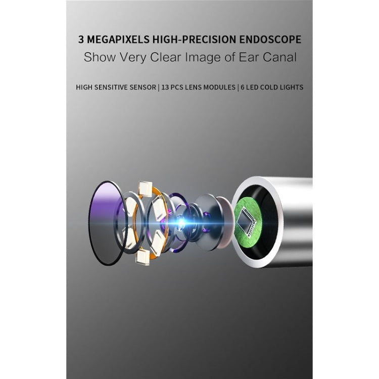 Bebird C3 Pro 2.4G 3.5mm Wireless Wifi High-definition Visual Ear Spoon 3 Million Pixels Out Ear Visual Ear Spoon