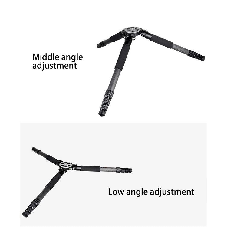 BEXIN ST424C Rugged Camcorder Photographic Carbon Fiber Big Tripod, Max Tube: 40mm