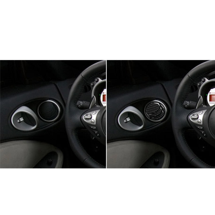 Car Carbon Fiber Left And Right Exhaust Ports Decorative Sticker for Nissan 350z 2006-2009, Left and Right Drive Universal